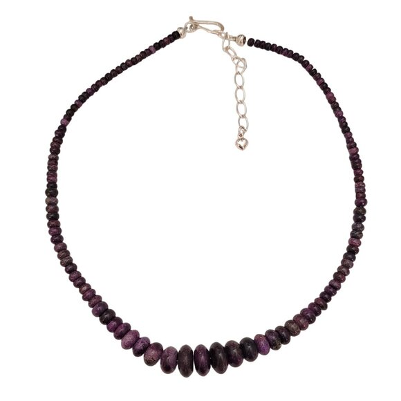 Jay King Sterling Silver Purple Stone Bead Necklace 20" Long, E775 - Picture 2 of 9